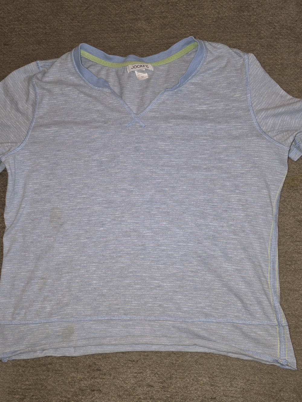 Jockey Light Blue Short Sleeve V-Notch Tee Medium